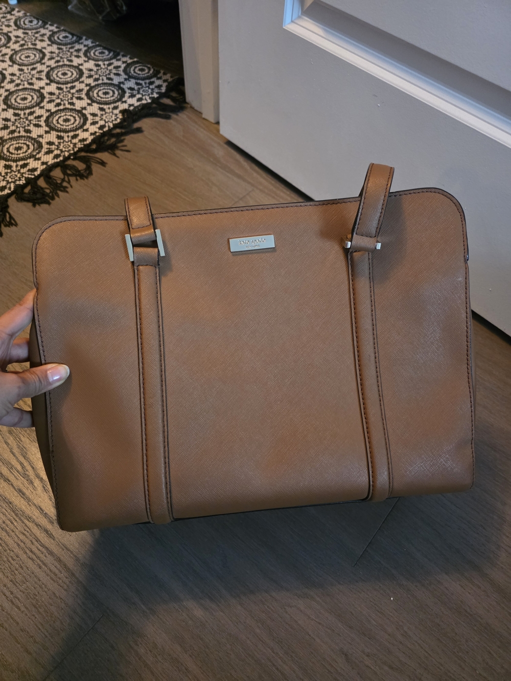 Kate Spade Brown Saffiano Leather Tote Bag